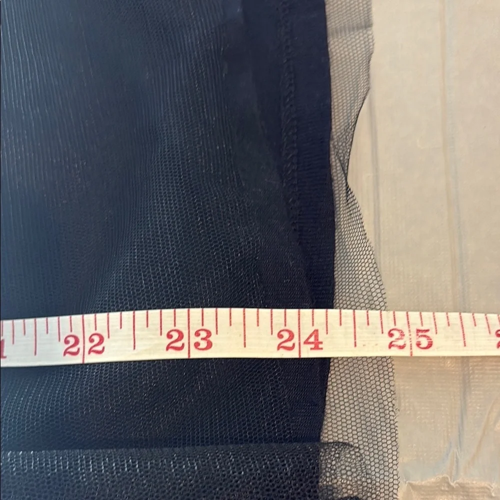 INC International Concepts Black Embellished Blouse with Sheer Sleeves - Picture 7 of 9